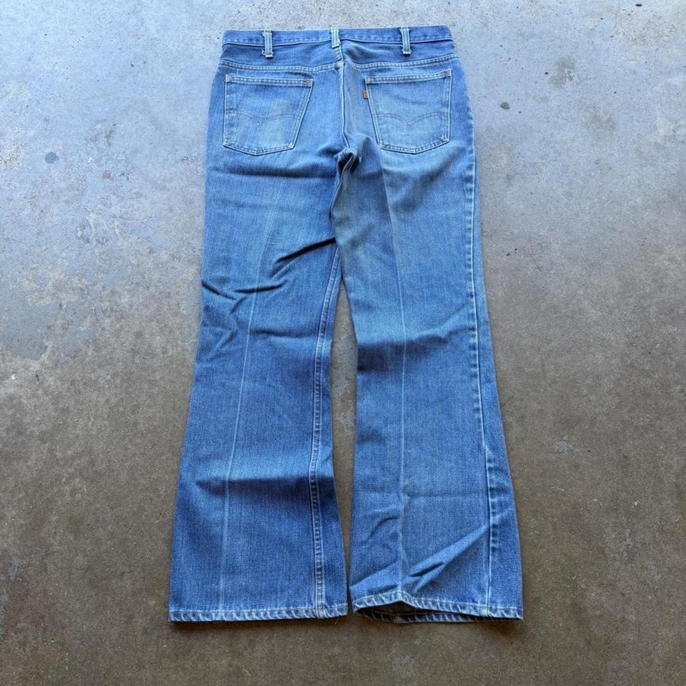 Vintage 70s orange tab 646 bell bottom jeans size 34x30